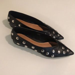 ASOS black studded flat